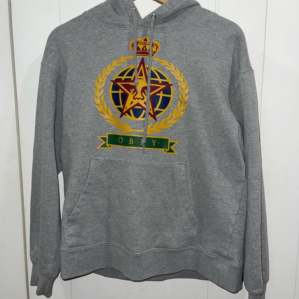 obey grey hoodie